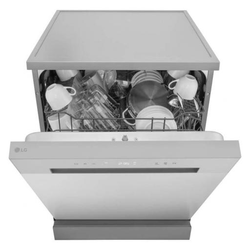 Lavavajillas LG - 13 Servicios, Clase E, 60 cm Ancho, Media carga, 46 dB, Inox [3]