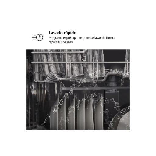 Lavavajillas LG - 13 Servicios, Clase E, 8 Programas + 5 Funciones, 46 dB, Blanco [3]