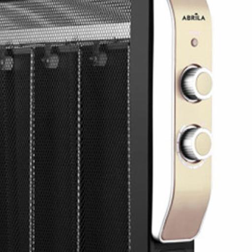 RADIADOR DE MICA ABRIGO 2000W 4ELEMENTOS NEGRO/ORO 2POTENCIAS ANTIVUELCO,LUZ... [2]