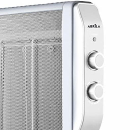 Radiador De Mica Abrigo 2000w 4elementos Blanco/plata 2potencias Antivuelco,luz Ind.termostato Reg.61,5x56x26,5 Cm [2]