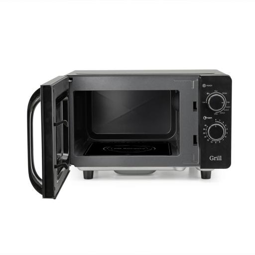 Microondas ORBEGOZO  20L 700W, Grill 800w, NEGRO, Sin Plato, Interior ceramico, 5 niveles de potencia, Tecnologia Flatbed con base lisa de facil limpieza [1]