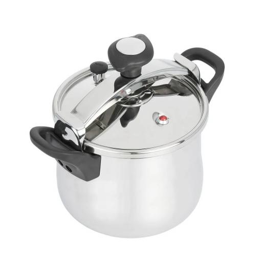 Olla Express JATA a Presión Rápida de 12 litros de acero inoxidable. 3 sistemas de seguridad. Apta para todo tipo de cocinas, incluida inducción. Súper rápida. Fácil uso