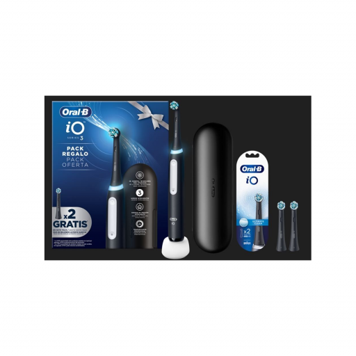  CEPILLO DENTAL ORAL-B IO3 + FUNDA + 2 CABEZALES NEGRO [1]