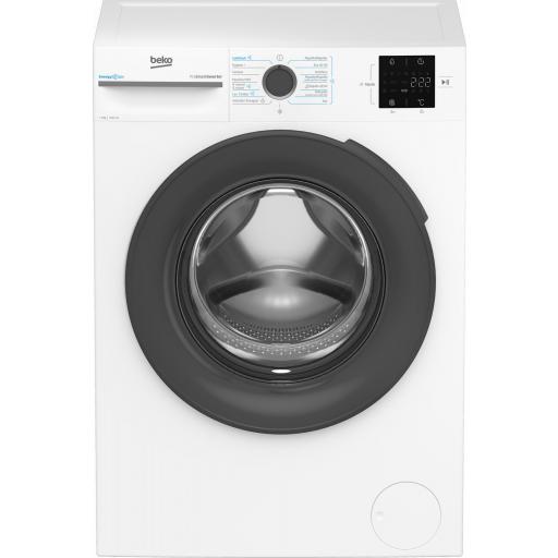 Lavadora carga frontal - Beko Energy Spin  9 kg, 1400 rpm, 15 programas, Motor ProSmart Inverter, Blanco