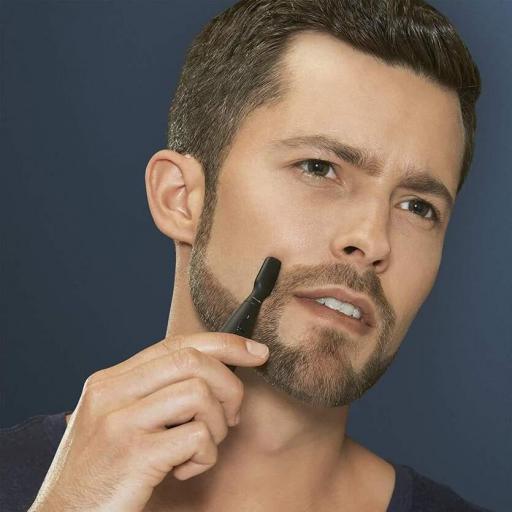  Recortadora de Barba de Precisión Braun , Negro - con 2 Peines de Recorte Y Soporte, Resistente al Agua [1]