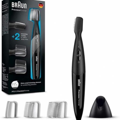  Recortadora de Barba de Precisión Braun , Negro - con 2 Peines de Recorte Y Soporte, Resistente al Agua [2]
