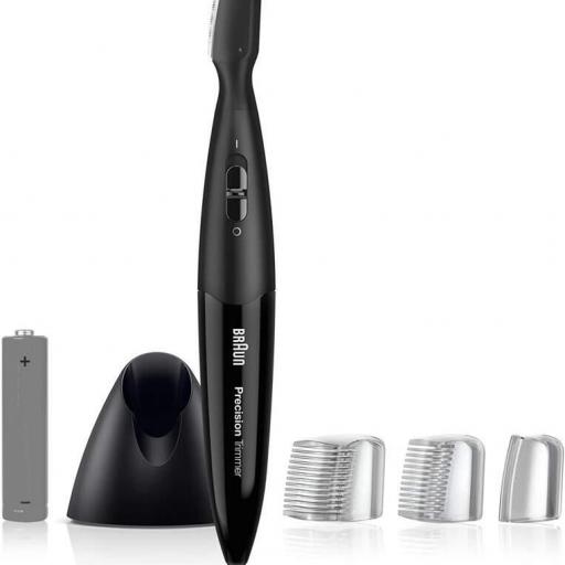  Recortadora de Barba de Precisión Braun , Negro - con 2 Peines de Recorte Y Soporte, Resistente al Agua [0]