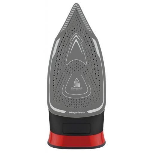 Plancha Megafesa - 3200 W, 238x122 mm, 300 ml, Cerámico, Negro, Rojo [2]
