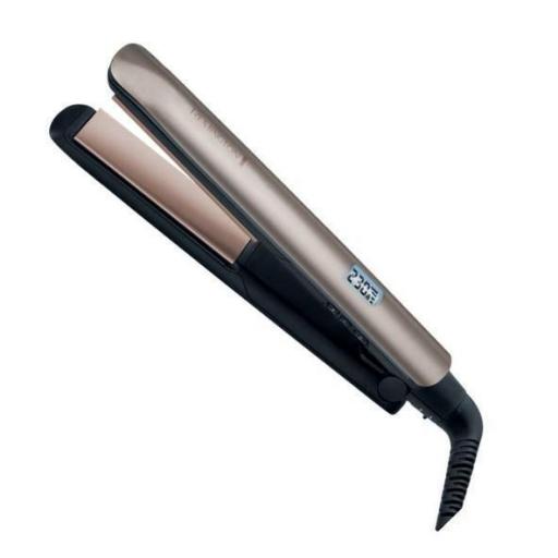  Plancha de Pelo Remington  Keratin Protect, Queratina y Aceite Almendras, Placas Flotantes Extralargas, Resultados Profesionales, Cerámica, 9 Temperaturas hasta 230°C, Digital, Color Marrón,  [1]