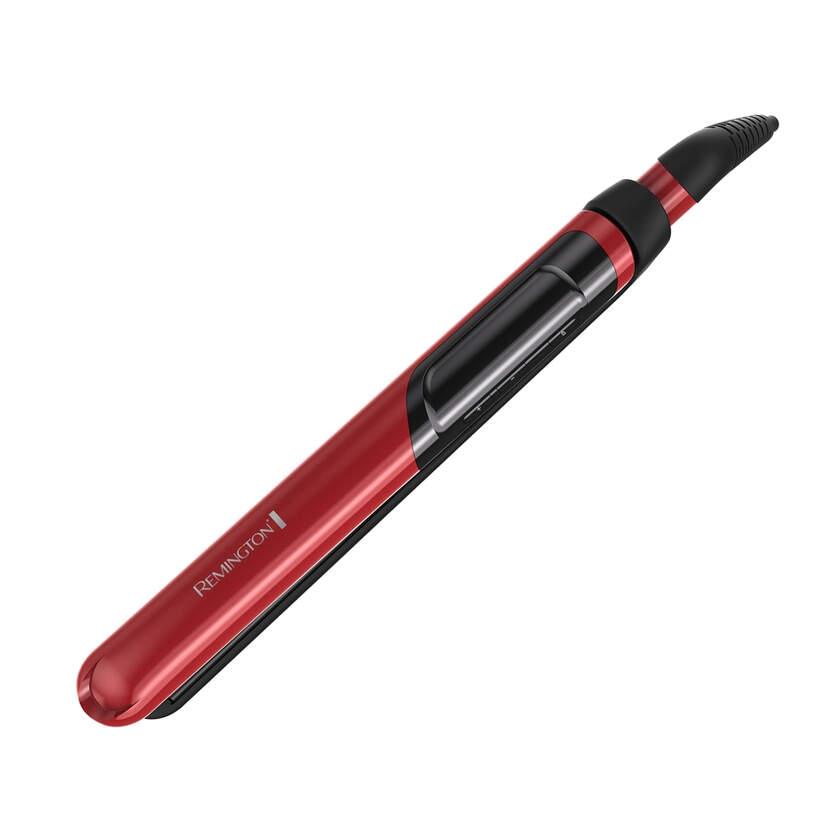 Plancha Pelo Remington 150-235 °C, revestimiento cerámica doble con proteínas de seda para un cabello suave y brillante Silk apagado automático, función de memoria, hasta 240 °C plancha