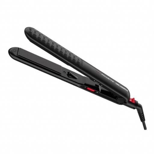 Plancha de pelo - Rowenta x Karl Lagerfeld Optiliss  Revestimiento Keratin & Glow, 10 temperaturas, Hasta 230 °C, Negro y rojo