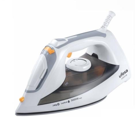 Plancha Ufesa Vitoria - 3000 W, Función Autolimpiza, Antical, Suela Cerámica