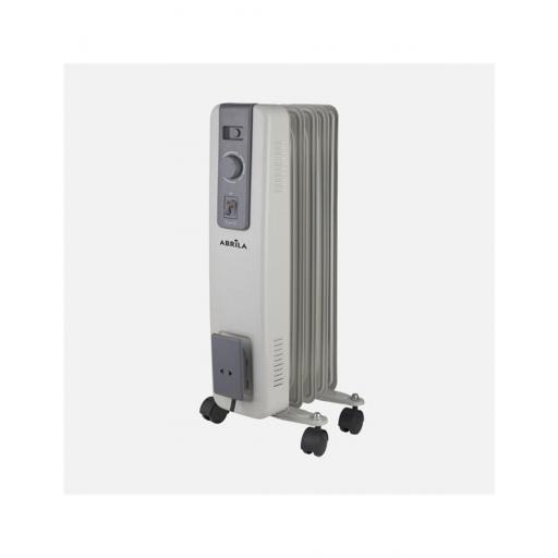 Radiador Aceite Acebuche 1000w Gris 3pot.5elem.antivuelco, Termost.ajust.proteccion Seg.54,5x24,5x24cm