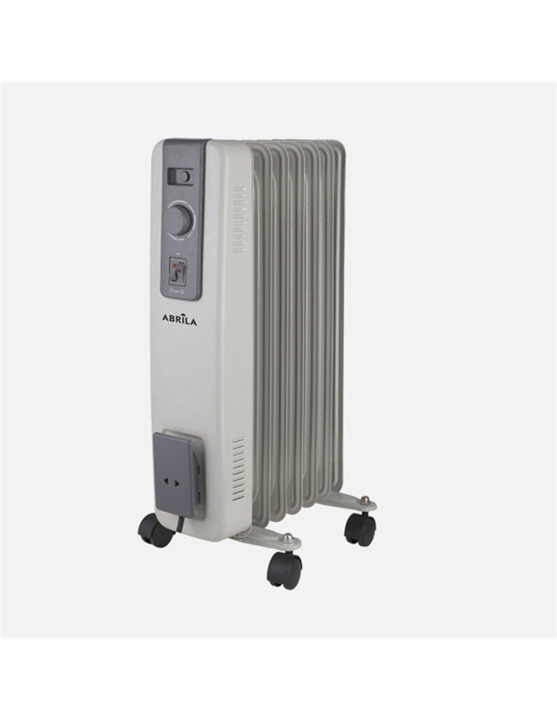 Radiador Aceite Acebuche 1500w Gris 3pot.7elem.antivuelco, Termost.ajust.proteccion Seg.54,5x30x24cm