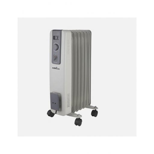 Radiador Aceite Acebuche 1500w Gris 3pot.7elem.antivuelco, Termost.ajust.proteccion Seg.54,5x30x24cm