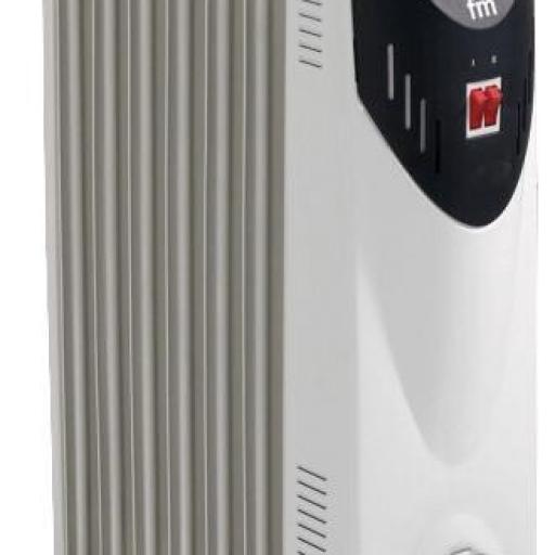 Radiador Aceite FM - 1500 W, 7 Elementos, Termostato Seguridad, Recogecables
