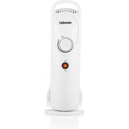 Radiador de aceite Tristar - 500 W, 5 elementos, sin ruedas, blanco [3]