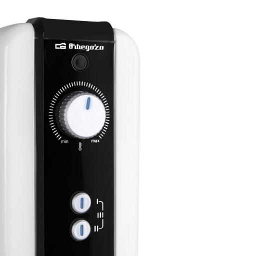 Radiador de aceite - ORBEGOZO RH2000, 2000 W, 800, 1200 y 2000 W niveles de calor, 9 elementos, Blanco [2]