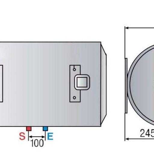 Termo eléctrico Ariston Horizontal 100L  Potencia eléctrica: 1.500 W [1]