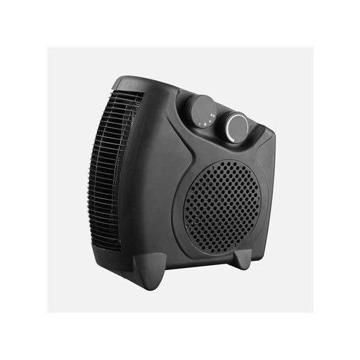 Termoventilador Elec.grato 2000w Negro Vertical/horizontal 2potencias 3funciones Termostato Reg. Asa 26x12x26cm