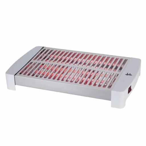  Tostadora Horizontal  JATA 1000 W con Parrilla XXL 35x25 cm, 5 Resistencias de Cuarzo, 3 Niveles de Potencia, Acero Inoxidable, Bandeja Recogemigas [0]