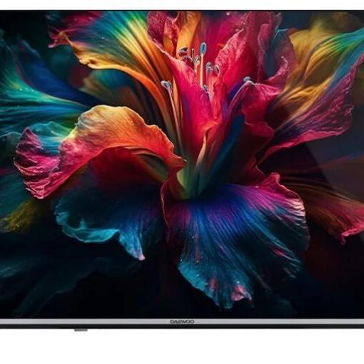 Daewoo - QLED Smart TV 43 Pulgadas 4K HDR, Dolby Vision & Dolby Atmos, Compatible con Alexa, Peana Central, Diseño sin Marcos [Clase de eficiencia energética F]