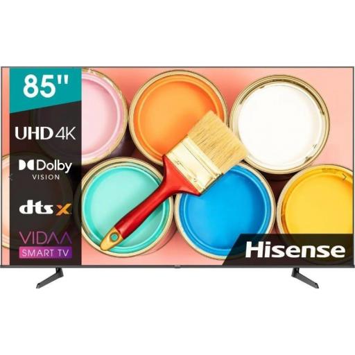 TV LED 85- Hisense  UHD 4K, HDR10+, Quantum Dot Color, Dolby Vision™, Modo Game, Negro