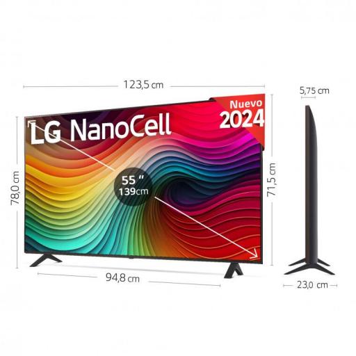 TV LG 55" LED  4K Ultra HD, Smart TV webOs 2024, HDR 10, Nanocell, Alfa 5 [0]