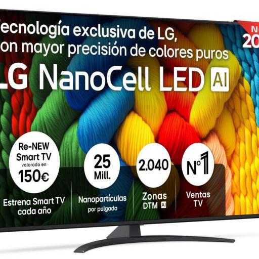 TV LG 65" DLED - 4K Ultra HD, NanoCell Alfa7, Web OS 25, 20 W RMS, HDR10 Pro [1]
