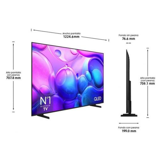 TV Samsung 55" QLED  - 4K Ultra HD, Smart TV con Tizen, Q4 Lite Processor, 20 W, HDR10+ [0]