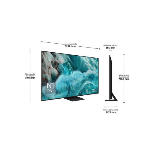 TV Samsung 55" QLED - 4K Ultra HD, Smart TV Tizen con IA, HDR10+, 50 Hz [1]