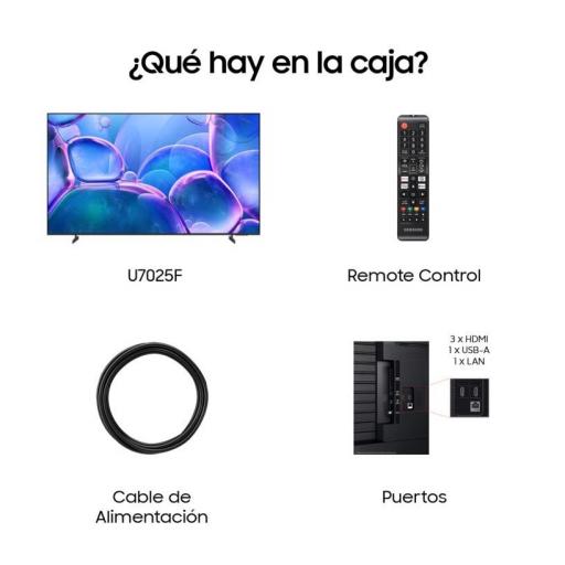 TV Samsung 65" LED Crystal - 4K Ultra HD, Smart TV Tizen, Bluetooth, 20W, HDR10+ [1]