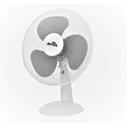 Ventilador de sobremesa Artica AVS4000 - 40 cm, 40 W, 3 palas, Blanco