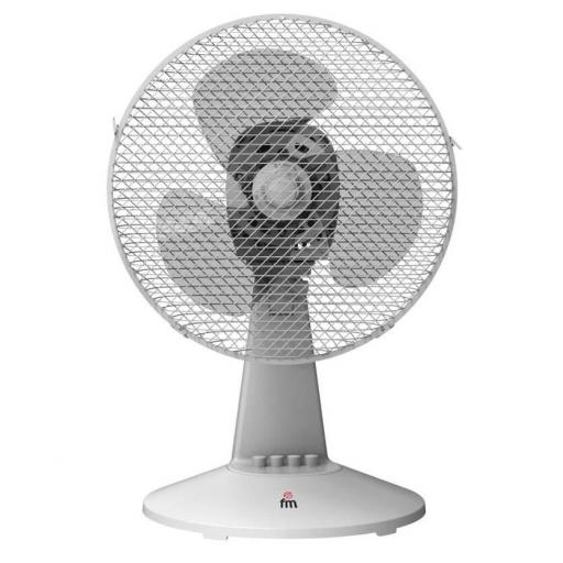Ventilador Sobremesa FM- 30W, Diámetro 30cm, Oscilante, 3 Velocidades, Blanco [0]