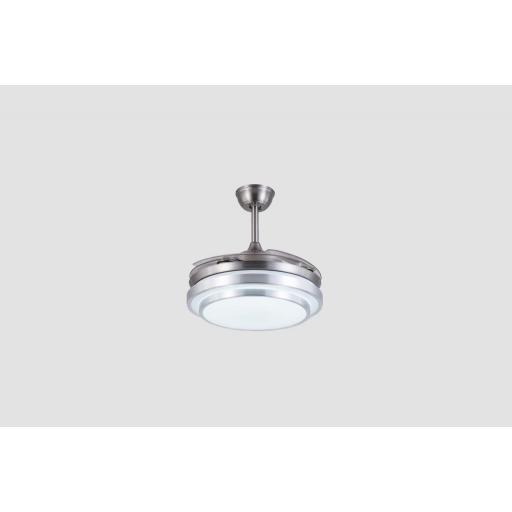 VENTILADOR TECHO ARTICA RETRAC 36W  6 Velocidades, Aspas Retráctiles, Plata [2]