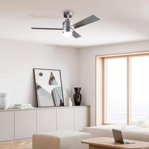 Ventilador de techo cecotec 122cm de 30 W con motor DC y 48” con luz LED, mando a distancia, 6 velocidades, 3 modos (Low/Medium/High), 3 aspas,modo winter-summer y modo natural breeze. [1]