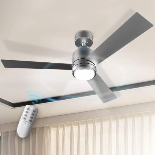 Ventilador de techo cecotec 122cm de 30 W con motor DC y 48” con luz LED, mando a distancia, 6 velocidades, 3 modos (Low/Medium/High), 3 aspas,modo winter-summer y modo natural breeze. [2]