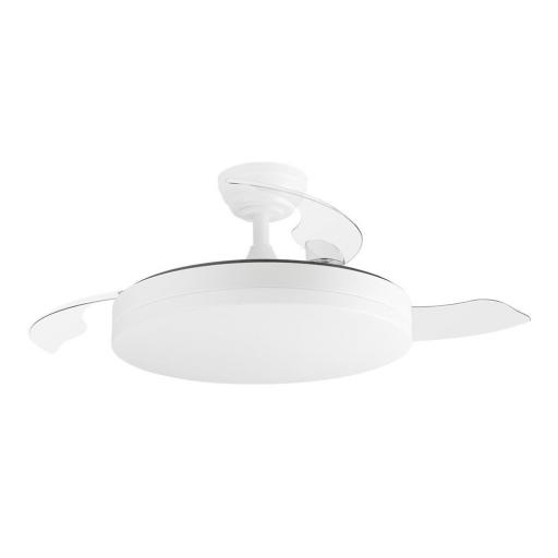  Ventilador de Techo ORBEGOZO 92 cm, Motor DC, 35 W, 6 veloc. 3 aspas Retrctiles, Muy silencioso, Luz LED de tres tonos de 36 W, Reversible, Modo brisa, c/mando