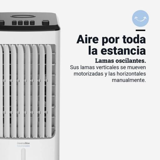 Climatizador Evaporativo Universal Blue Yucatan 6004 - 80W, Depósito 4L, 270m3/h, 2 Modos [1]