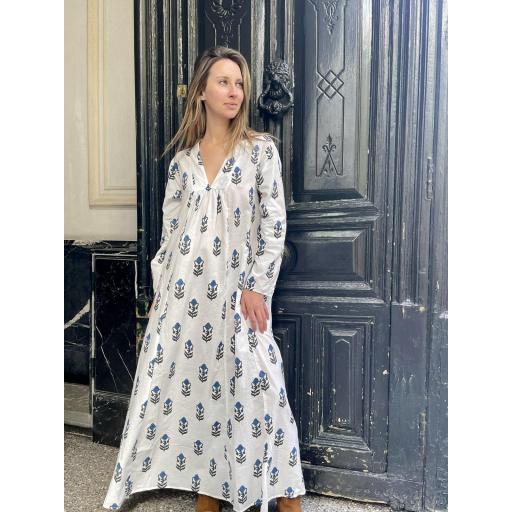 VESTIDO FLOR AZUL  [0]