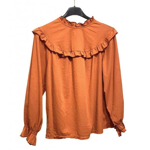 BLUSA BABERO NARANJA QUEMADO