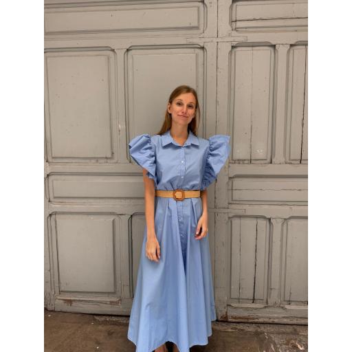 VESTIDO CAMISERO VOLANTE AZUL [0]