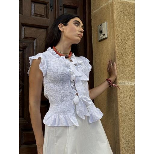 TOP NIDO LAZOS BLANCO