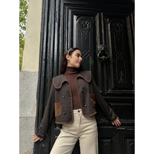 CHAQUETA CROPPED VIENA CHOCOLATE [1]