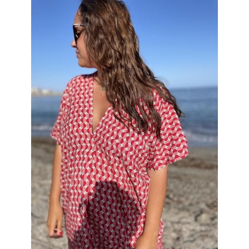 Kaftan terracota + rosa [0]