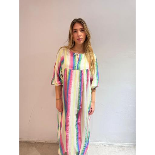 VESTIDO MANGA FLUOR ROSA [1]