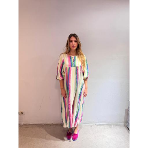 VESTIDO MANGA FLUOR ROSA [0]