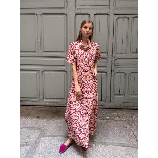 VESTIDO CAMISERO INDIO ROJO [0]