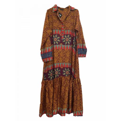 VESTIDO INDIA MOSTAZA + ROJO [1]
