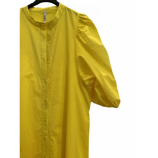 VESTIDO AMARILLO MANGA ABULLONADA [0]